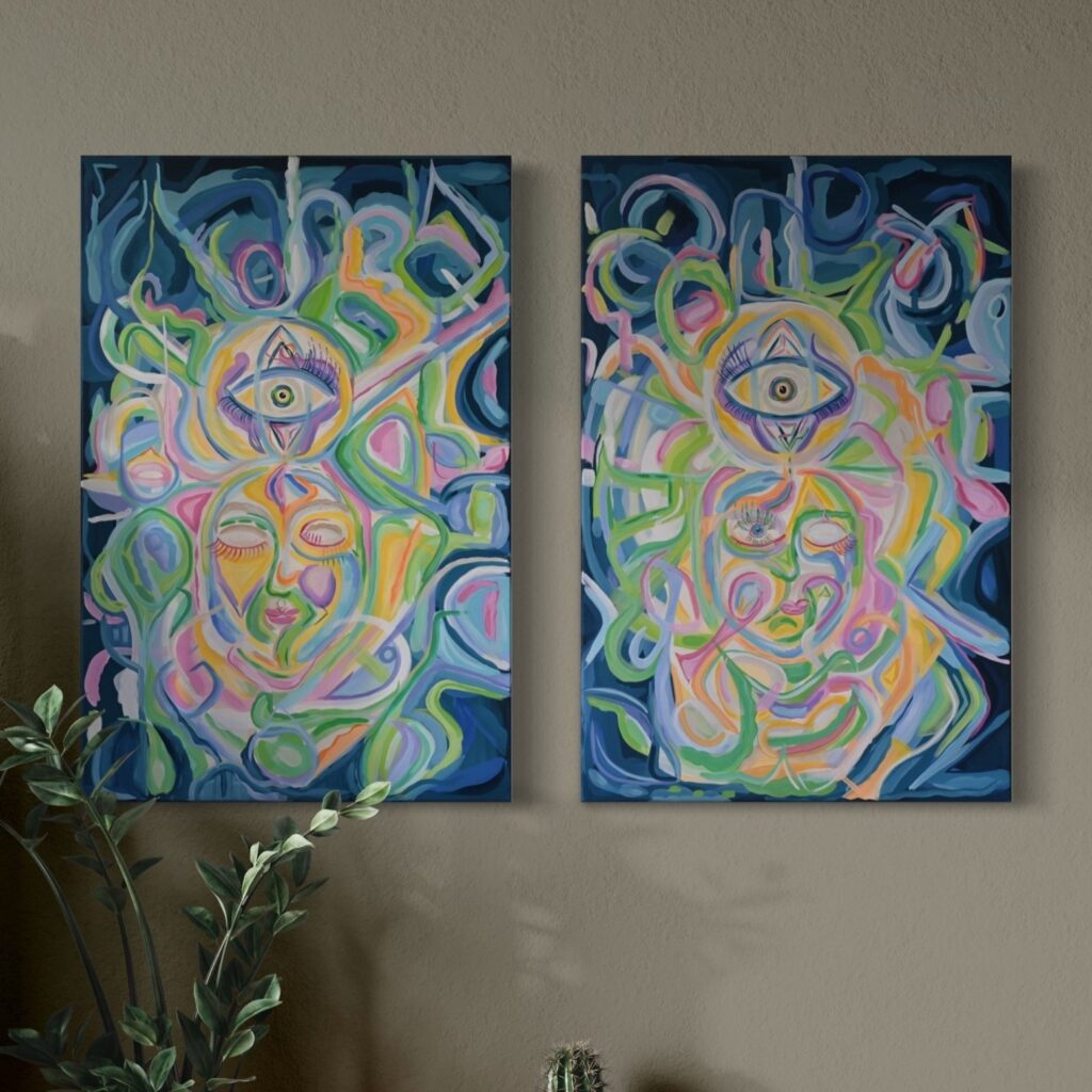 Eingeist - abstraktes Originalkunstwerk energetisch spirituell